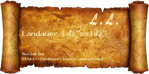 Landauer László névjegykártya